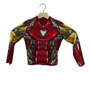 Boys Youth Marvel Iron Man Dress Up Costume Red Gold Small Top Only